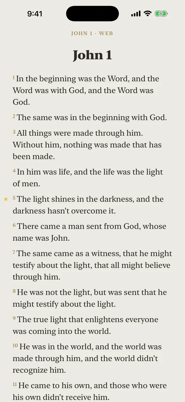 A chapter open in the reader